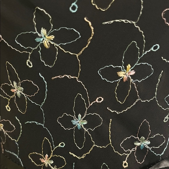 Betsey Johnson Vintage Embroidered Midi Dress Sz 8 - Picture 3 of 10